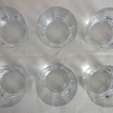 6 heavy crystal whisky glasses JG Durand