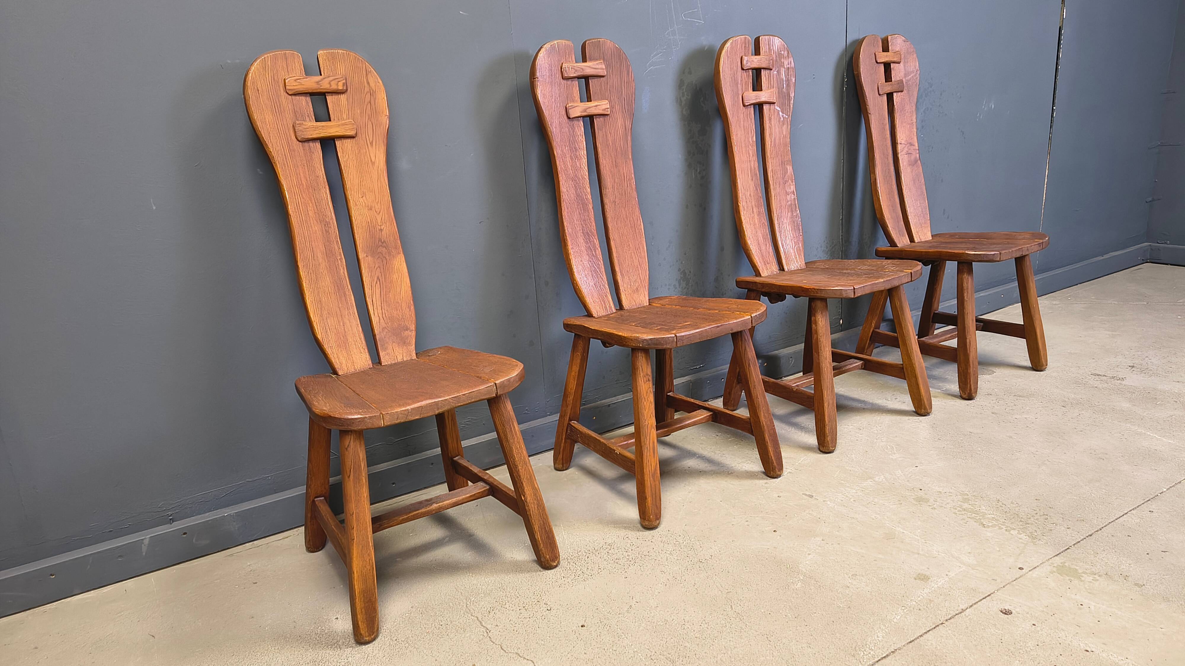 Vintage dining chairs by Depuydt, Belgium, 1960s