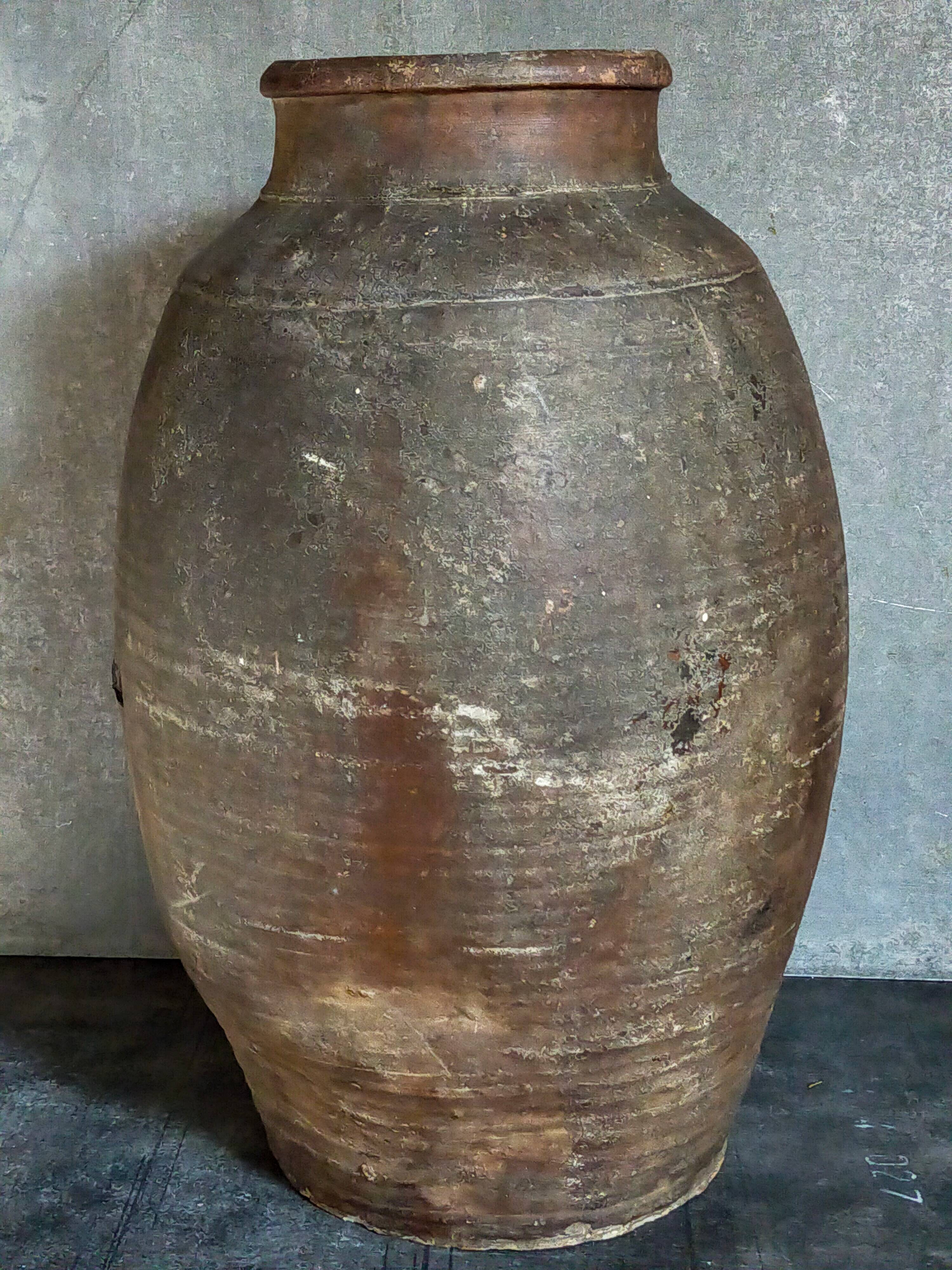 XXL traditional pottery old 19th century folk art 42 cm