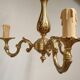 Lustre 3 feux en bronze style Louis XV
