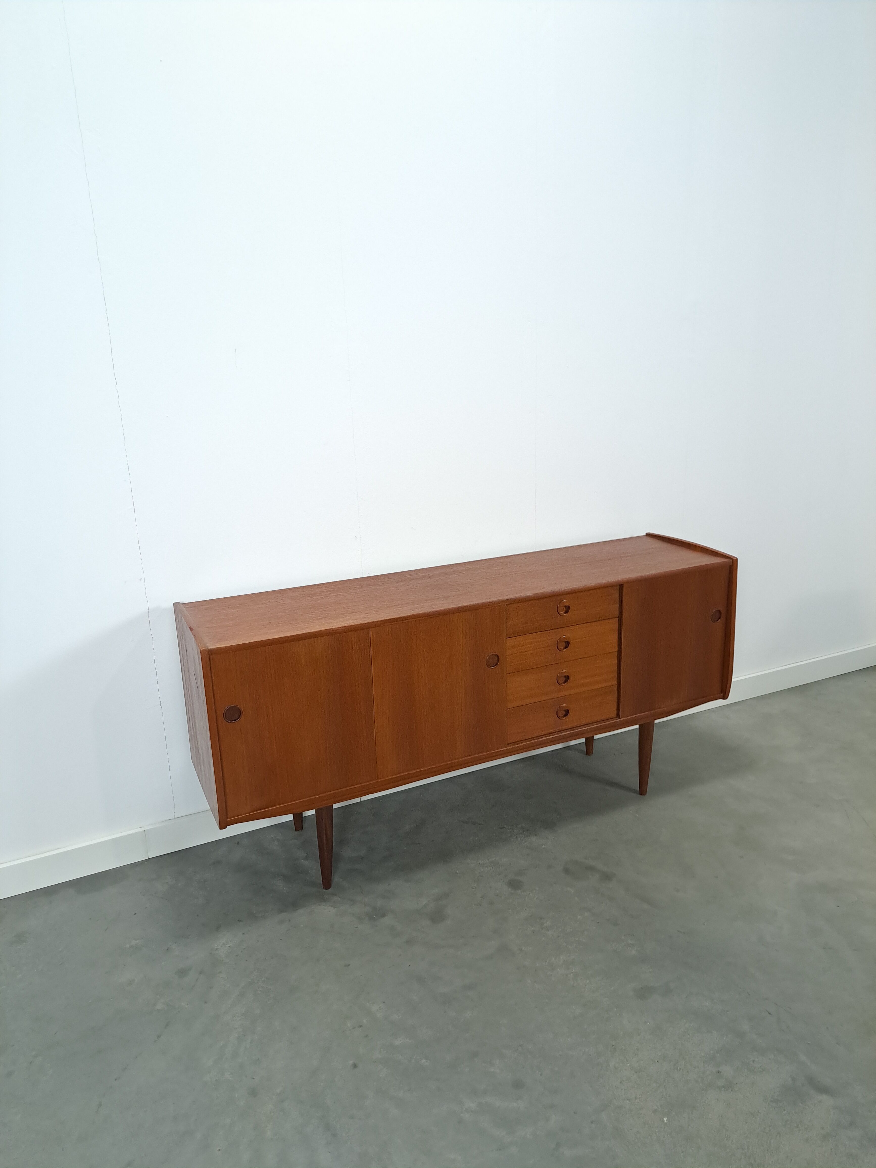 Teak veneer sideboard with drawers from Sweden