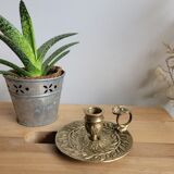 Brass cellar rat candle holder