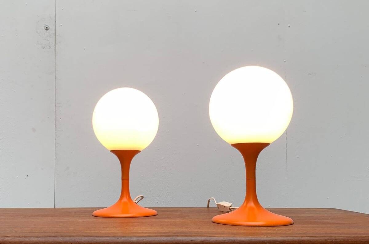 Mid-century Swiss table lamps by E.R. Nele for Temde, set of 2
