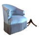 Fauteuil crapaud vintage, meuble siège Napoleon III ancien