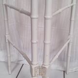 Vintage wood towel rack bamboo effect