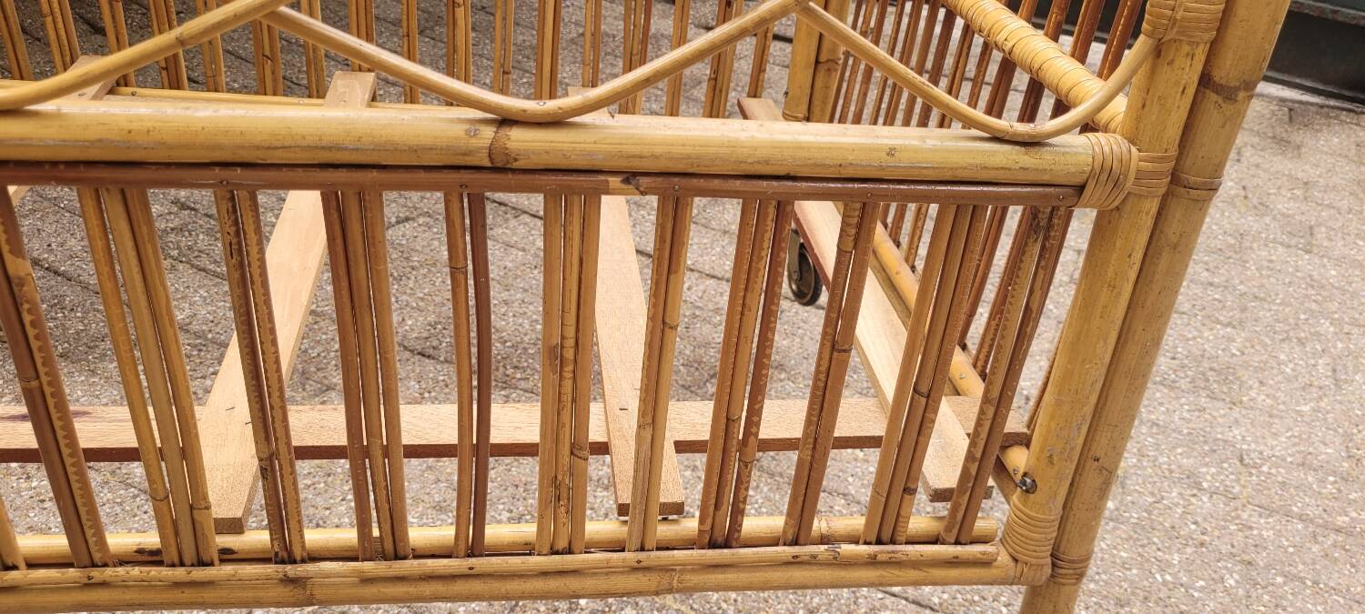 60s rattan children's bed