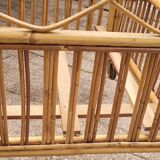 Lit enfant rotin 60's