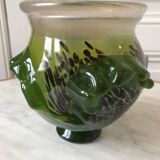Patrick Lepage blown glass candle holder