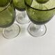 Set de 6 verres 1970 en verre bullé vert