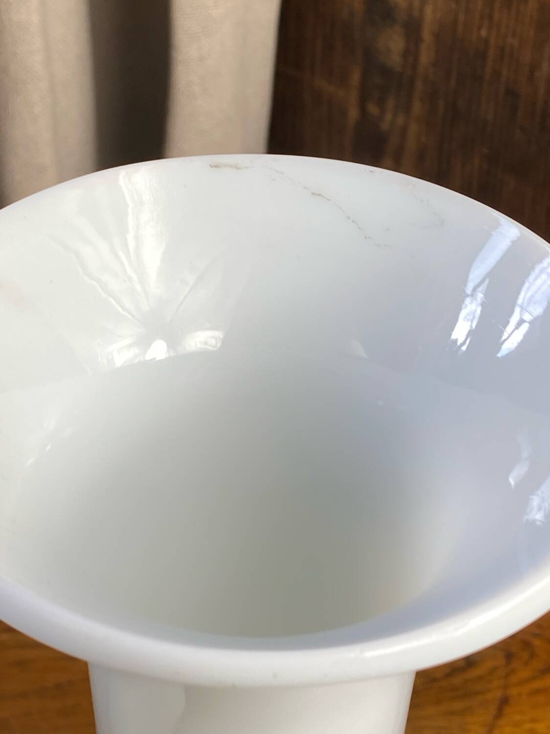 Pair of white opaline vases