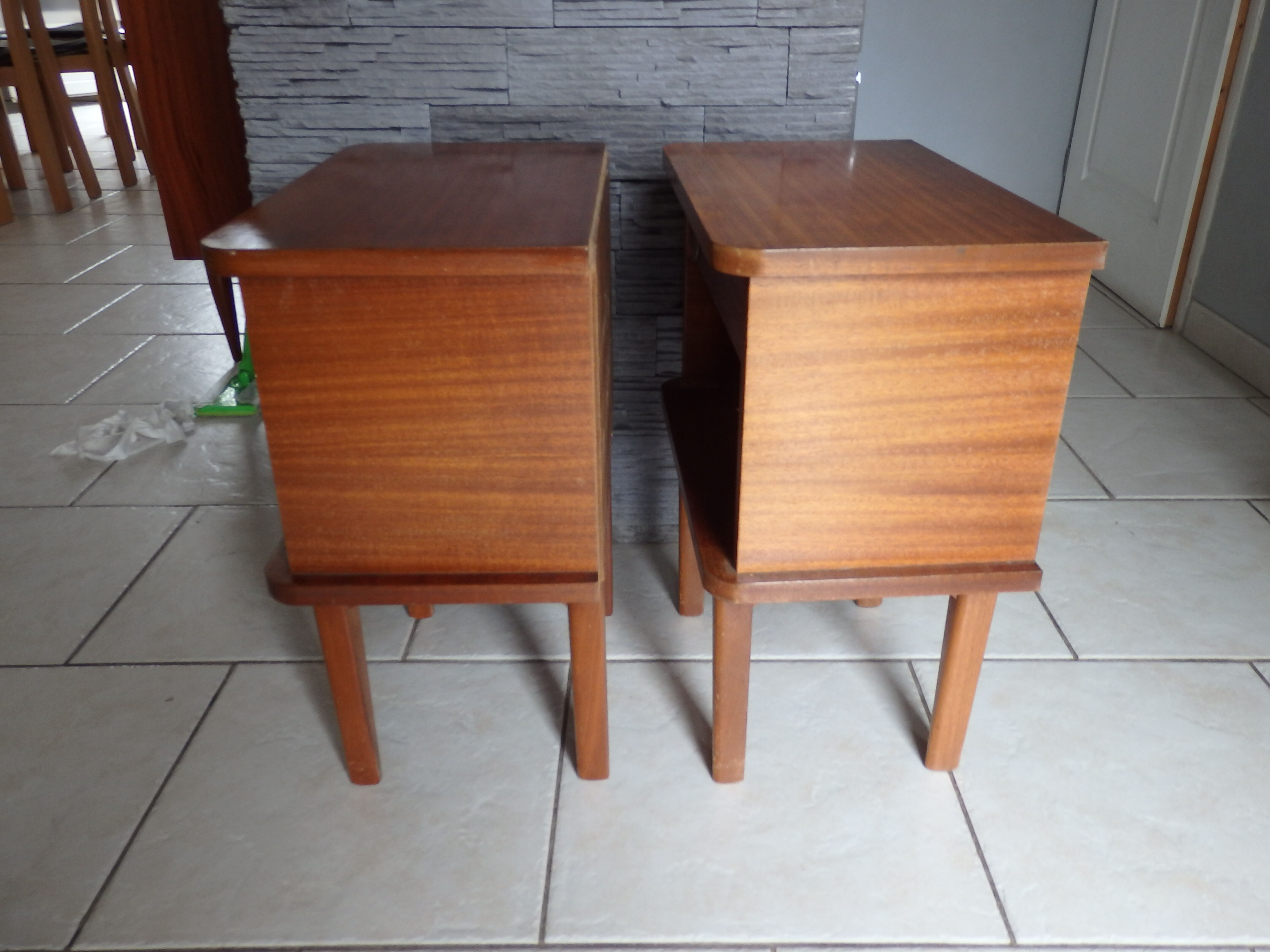 Pair of vintage bedside tables