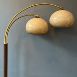Vintage Dijkstra double arc mushroom floor lamp