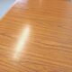 Rectangular dining table in vintage Scandinavian style made of teak and melamine.