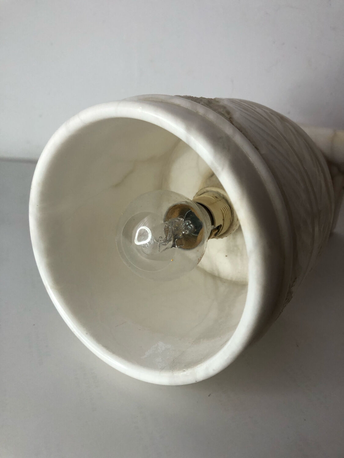 Alabaster bedside lamp