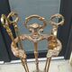 Brass fireplace set