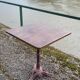 Antique cast iron bistro restaurant pedestal table - 1900s