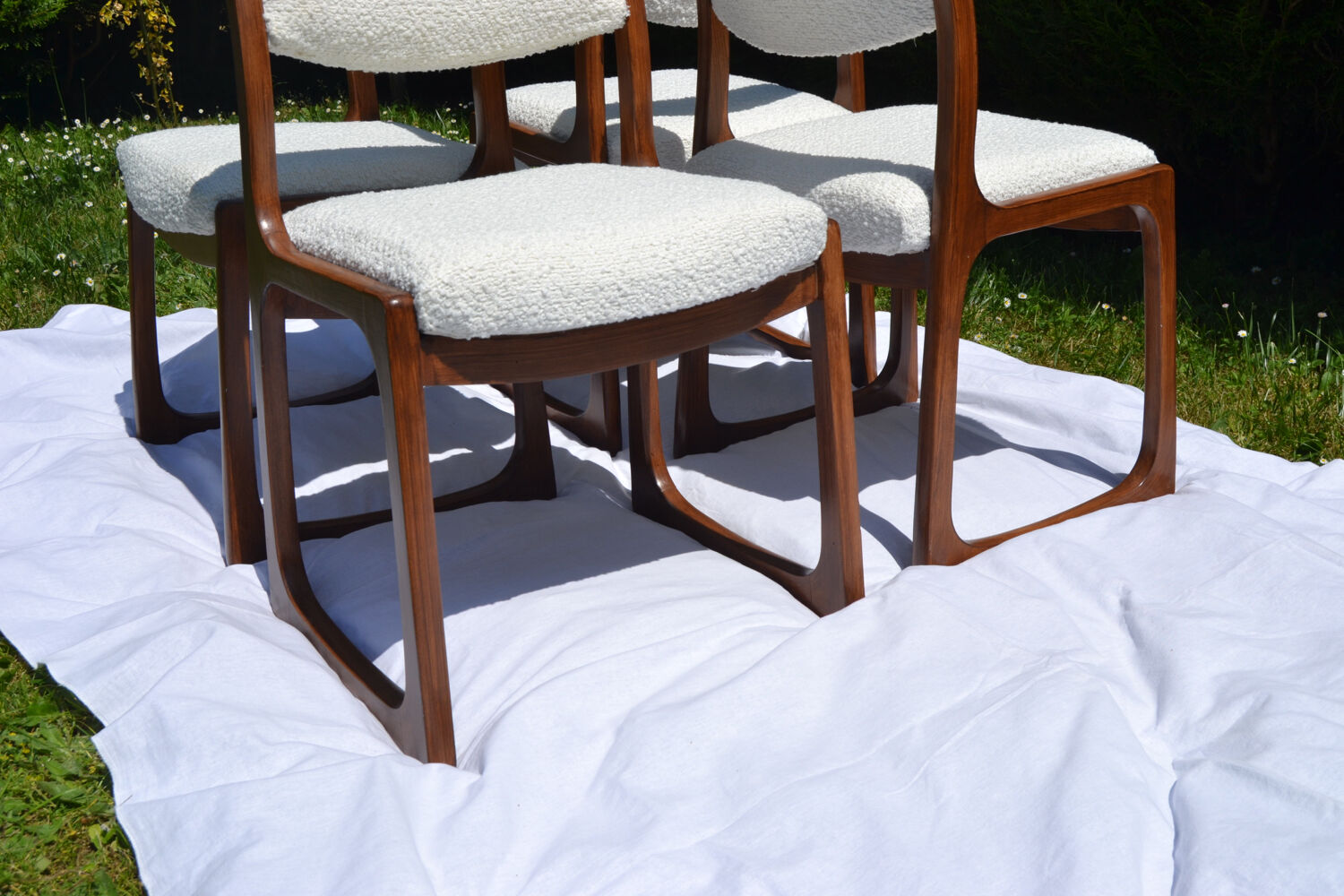 4 Baumann sleigh chairs