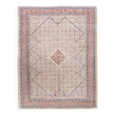 Vintage Persian Wool Rug, Hand Knotted, Floral Geometric Design, 297x385Cm