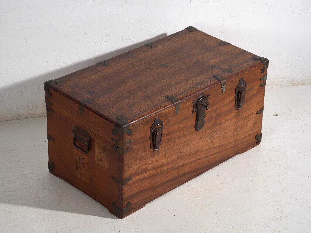 Antique Japanese camphor wood chest – Meiji period (c. 1890-1912) #76