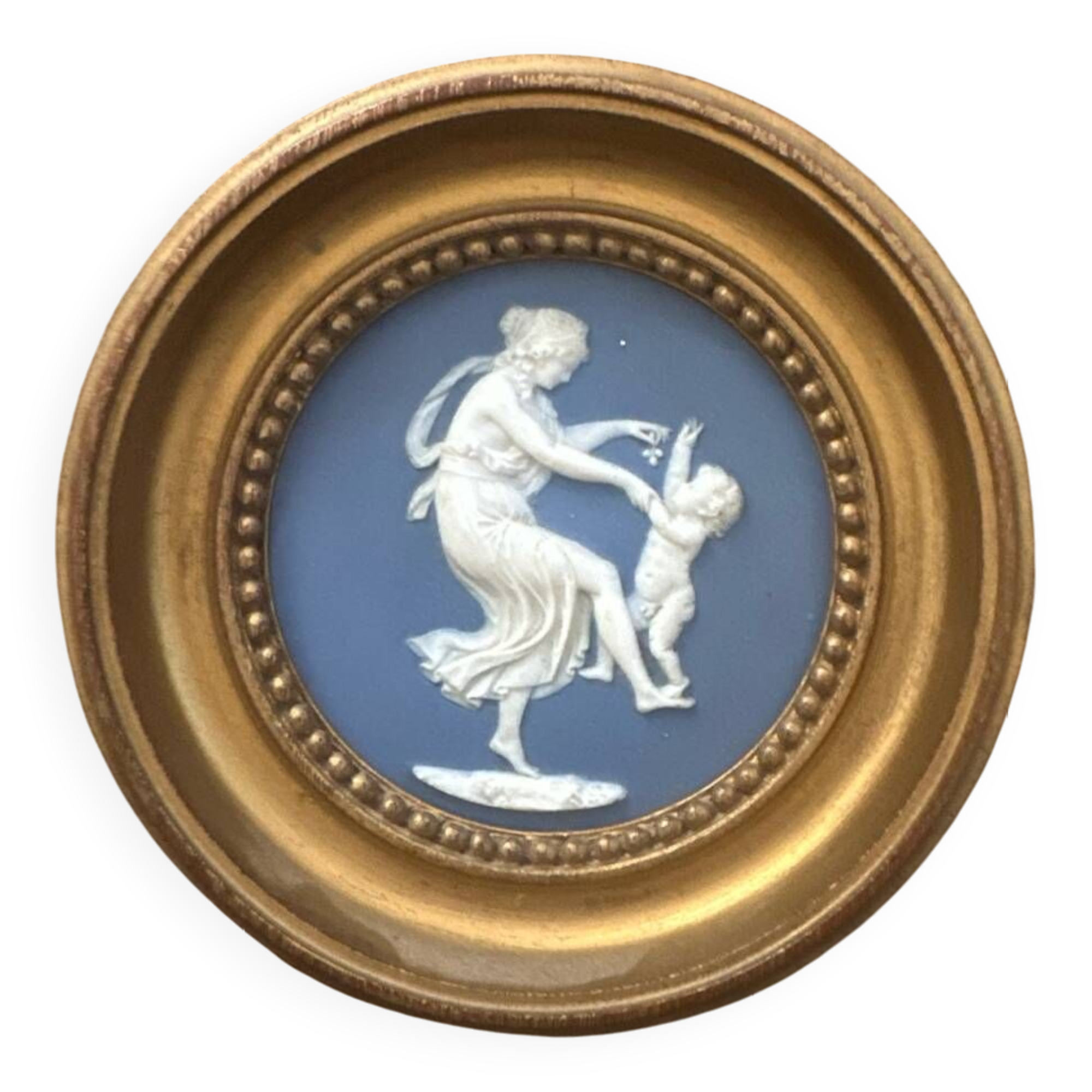 Porcelain biscuit medallion
