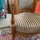 Pair of directoire style armchairs - nobilis fabric