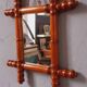 Late 19th century mirror circa 1900 in beech, bamboo shape