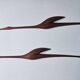 Pair of Midcentury Rare Teak Wall Sculptures of Birds Herons, Denmark, 1960