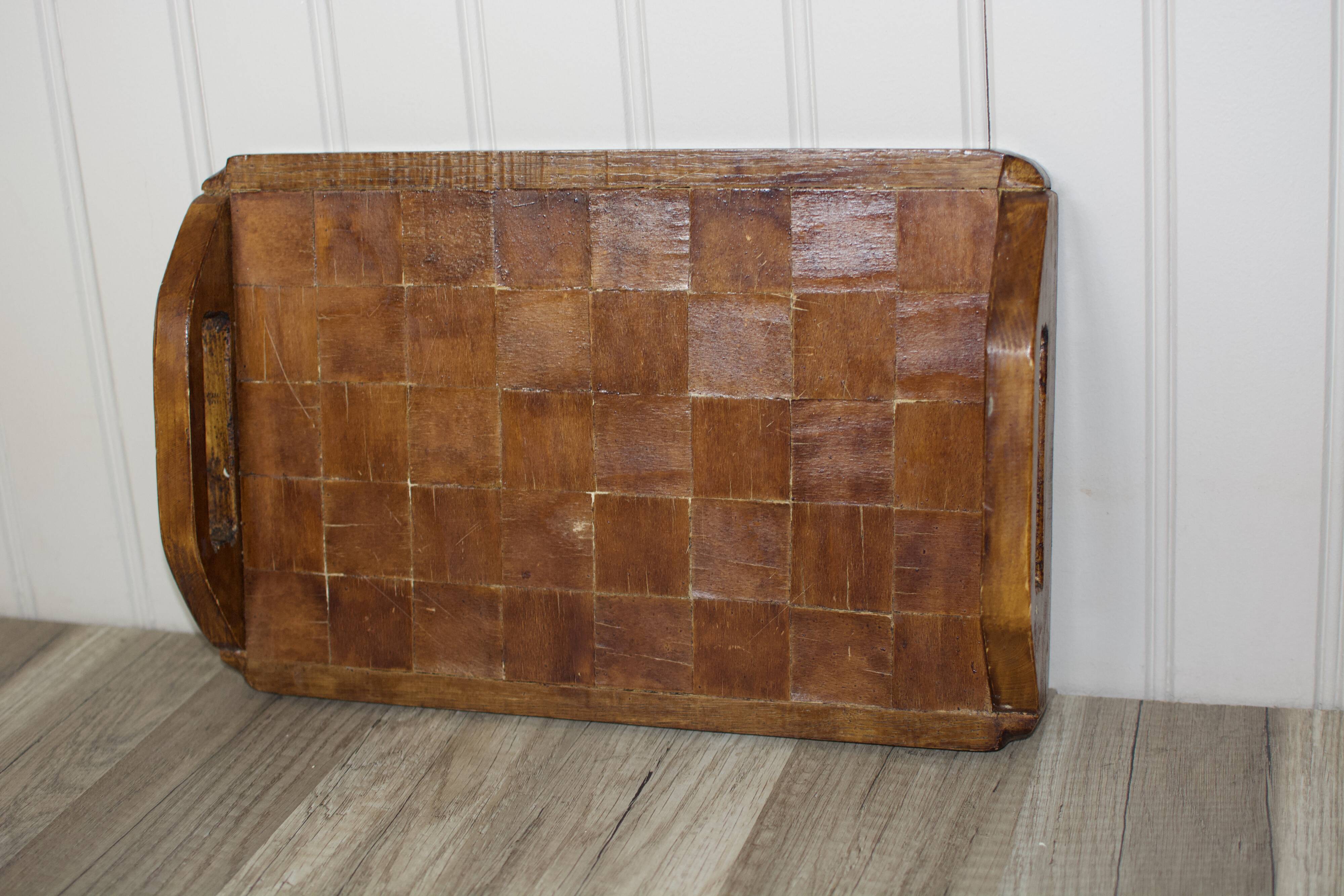 60s wooden mosaic top