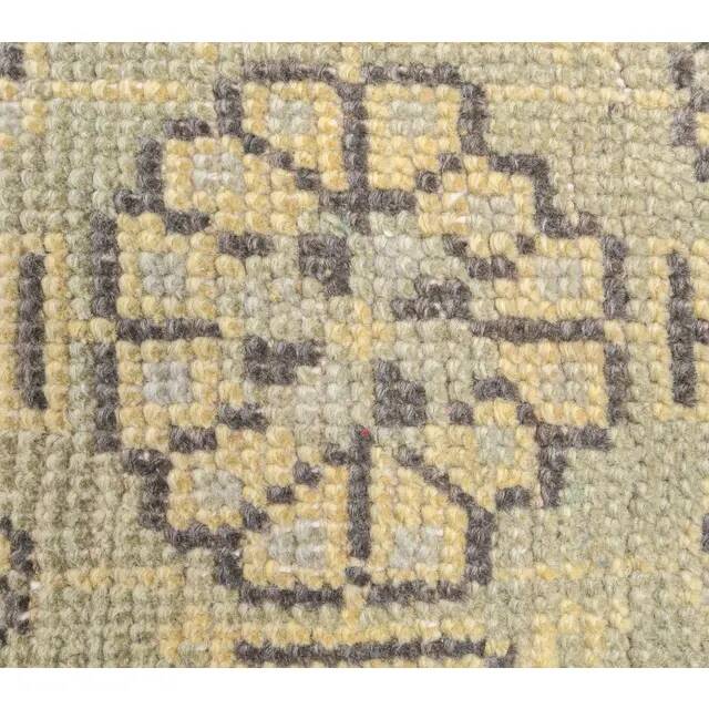 1970s Turkish Oushak geometric wool rug 72x323
