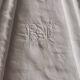 Old very large linen sheet monogrammed BF