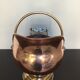 Ancient pink copper pot cover and porcelain handle
