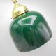 Lampe opaline verte et laiton