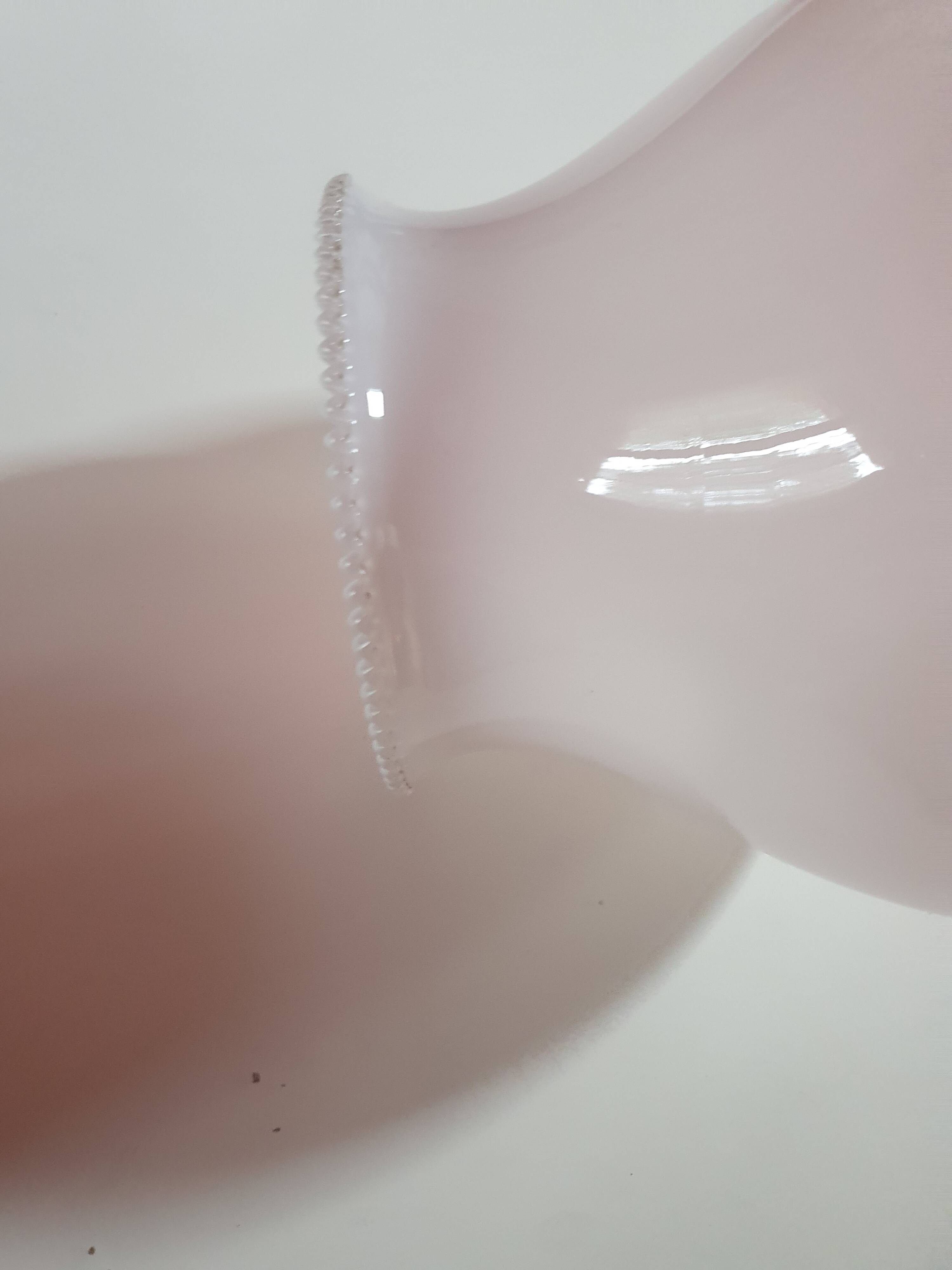 globe suspension light fixture vintage year 70 opaline orange and white