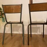 2 vintage school chairs