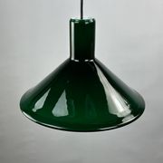 Green Danish glass pendant by Michael Bang for Holmegaard 1972