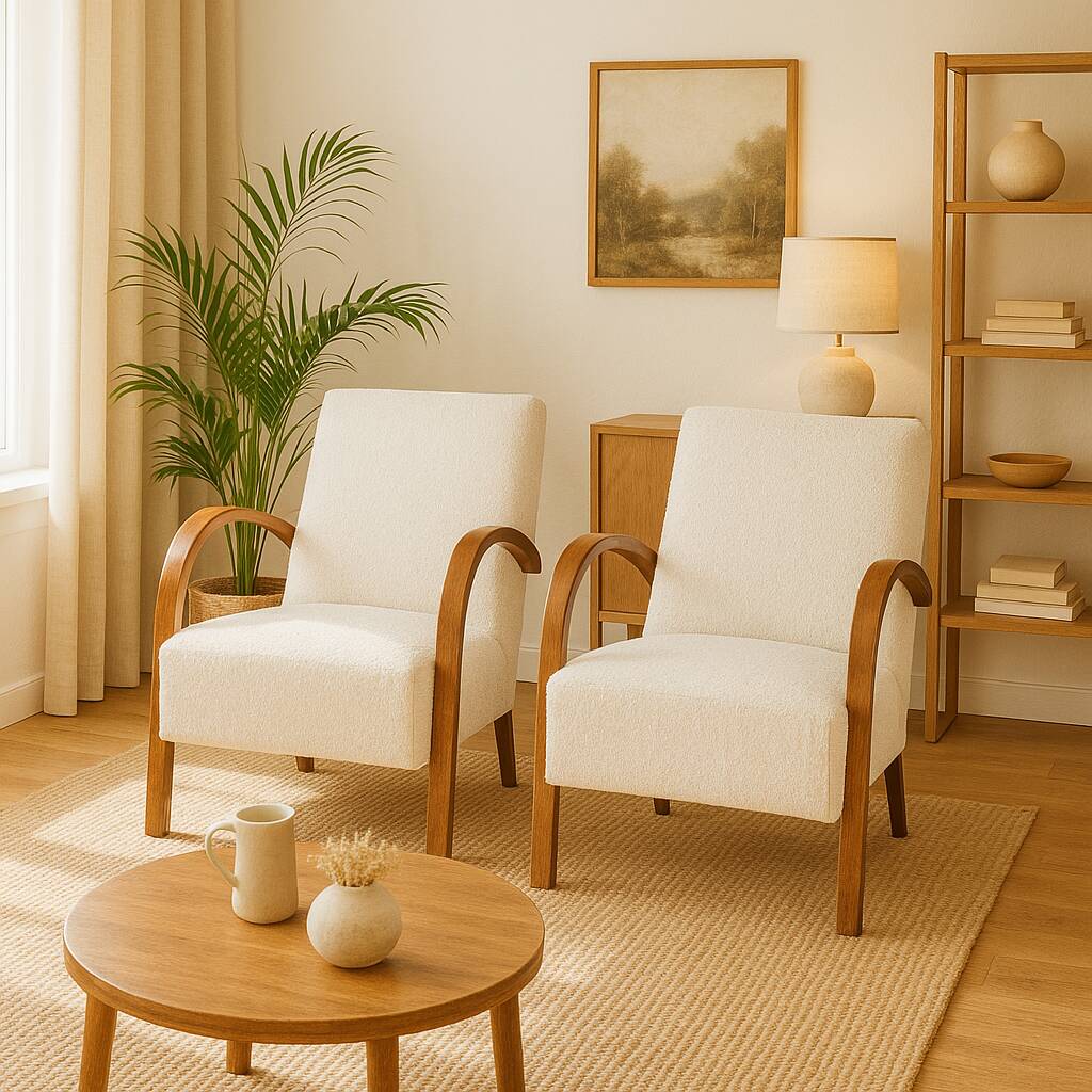 Pair of armchairs by Jindřich Halabala, circa 1930, Czechoslovakia.