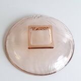 Art Deco dish in pink glass - 1930s