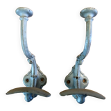 Enamelled cast iron coat hook