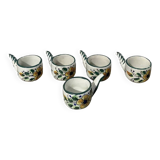 Vintage Breton floral coffee cups