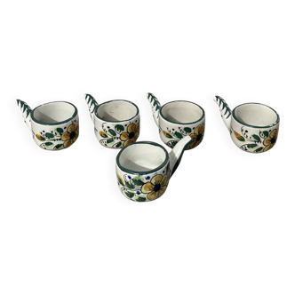 Vintage Breton floral coffee cups