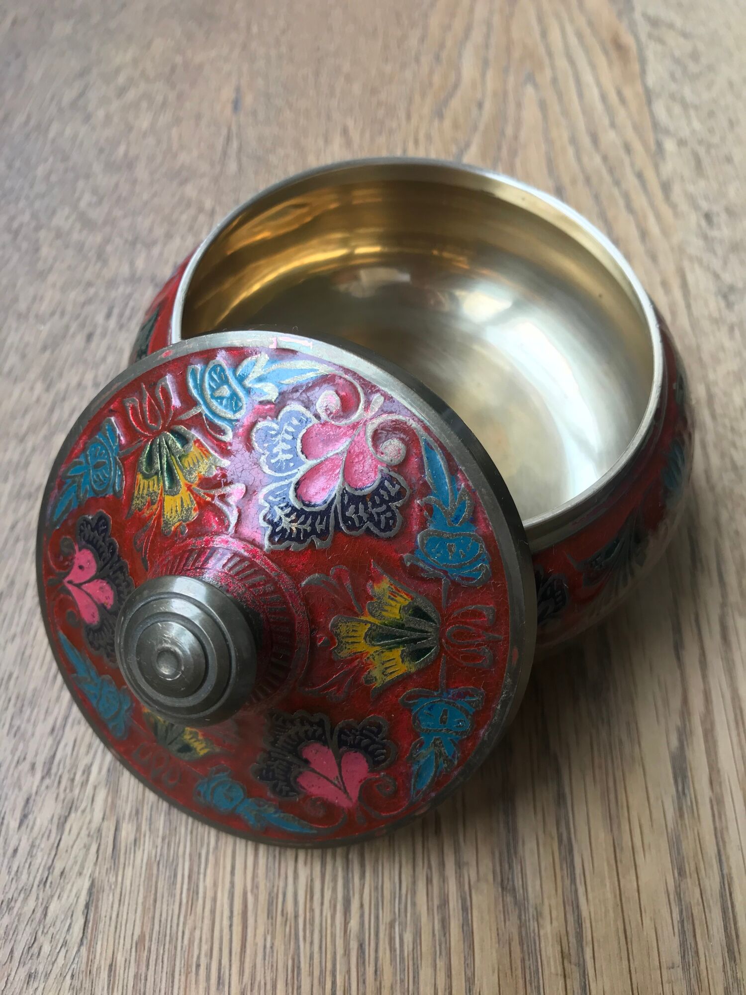 Boîte En Laiton Sculpté Vintage - Modèle CPL8 - Occasion - Sans Marque