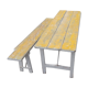 Ensemble table pliante et bancs de guinguette