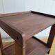 Dark wood bedside table - mid-century modern style