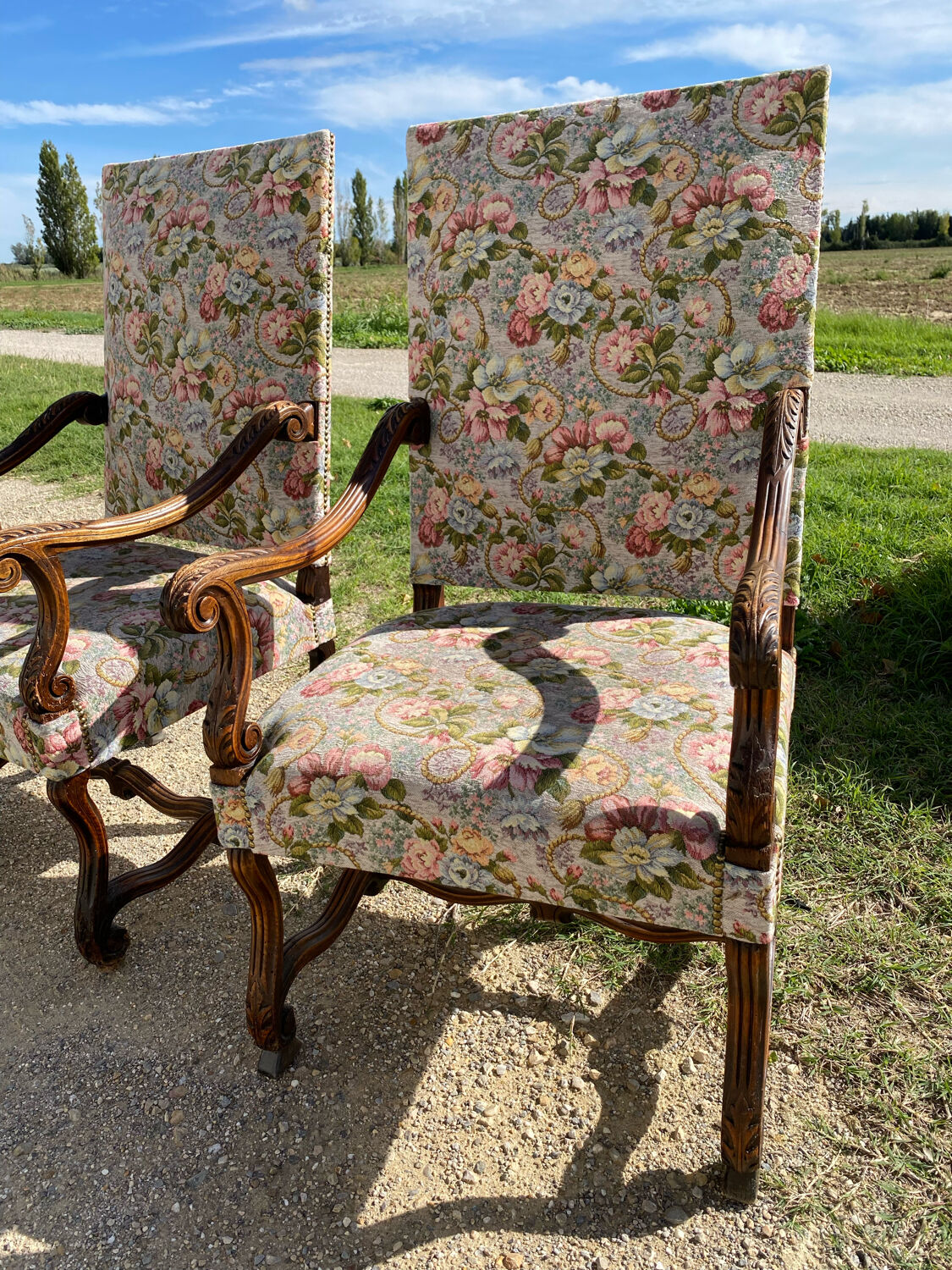 Pair of Louis XIII armchairs