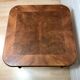Table basse "chippendale" marqueterie et rotin