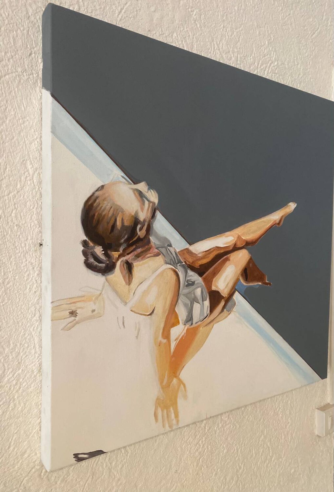 Peinture femme assise