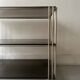 Hi-fi or TV cabinet in wired metal & smoked glass in the Sauze style, 1970