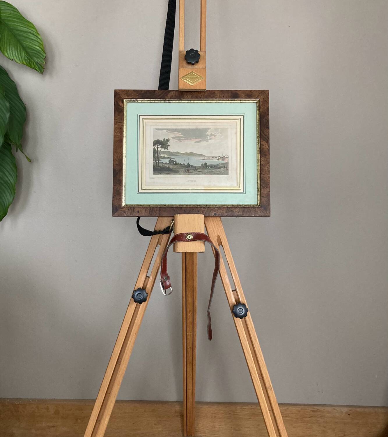 Tableau, gravure paysage à ANTIBES époque XIXe