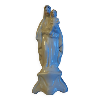 Biscuit Virgin and Child statuette