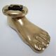 Anthropomorphic ashtray solid brass foot design 70s